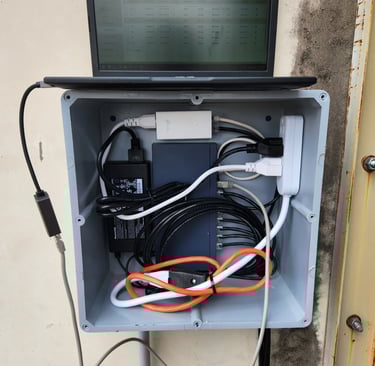 Rooftop Network box for poe cameras