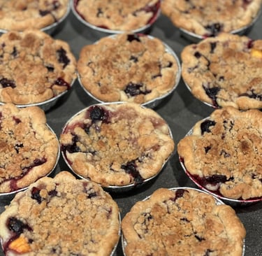 cherry peach Amaretto pie