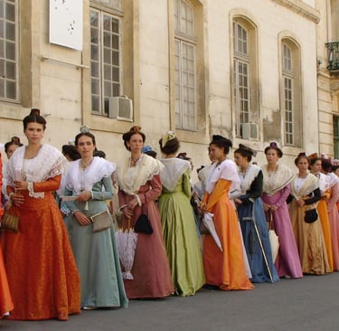 Provence village traditional dressing festival