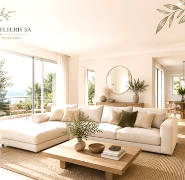 Rénovation intérieure d'un salon moderne avant la vente d'un logem