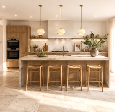 Cuisine moderne rénovée pour valoriser un logement avant une vente
