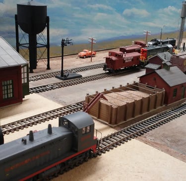 Picacho Yard with Southern Pacific locomotives being repaired