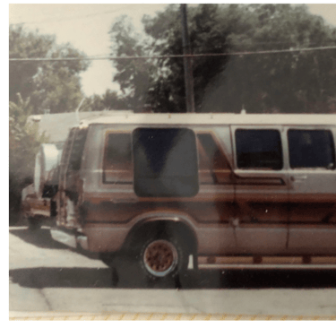 My granddad with fellow Army vets and one of his beloved vans.)