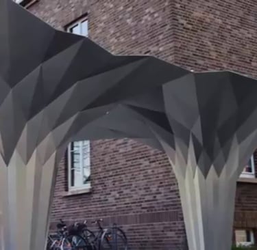 Orighami e architettura, un origami coe struttura e opera d'arte
