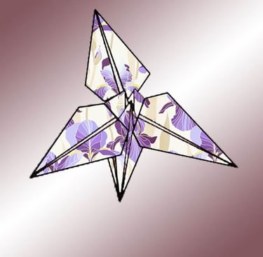 Origami di un fiore di Iris