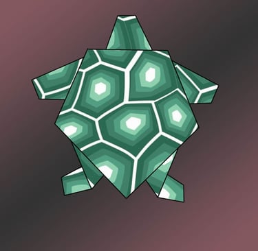 origami di una tartaruga
