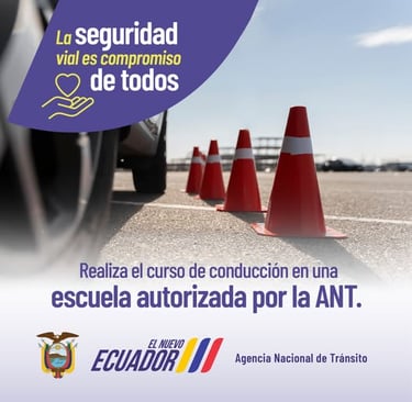 Logotipo e imagen oficial de la Agencia Nacional de Tránsito ANT como escuela de conducción autoriza