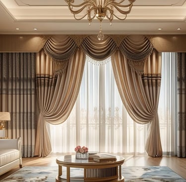 Drawing room luxury curtains