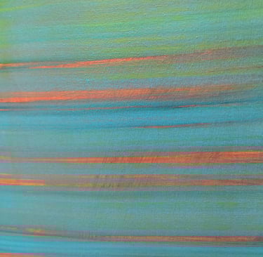a painting of a surfer in the ocean 