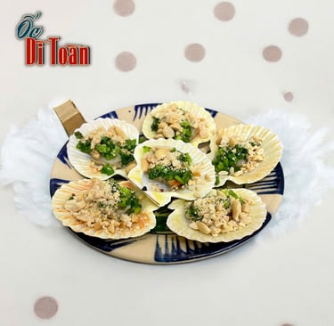 Sò điệp mỡ hành tại Ốc Dì Toàn - Quán ngon quận Bình Thạnh
