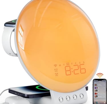 a clock that is sitting on a table