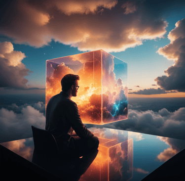 Mann der out of the box denkt