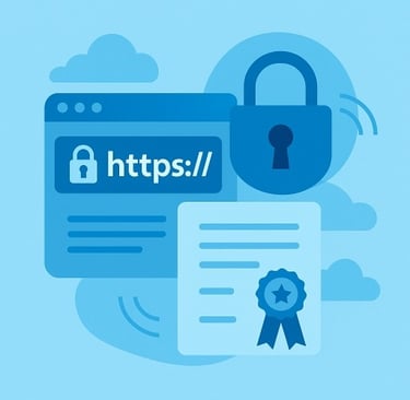 a websitepage with a lock and a lock on it