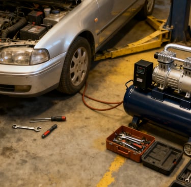 AIR compressor application of Small auto repair shops 