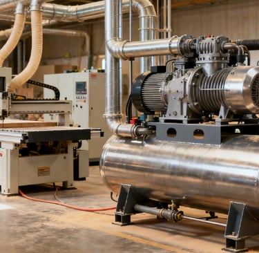 AIR compressor application of Medium factories or woodworking  | wemano