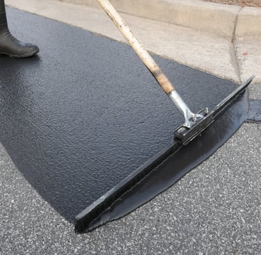 Sealcoating a driveway prevents further damage