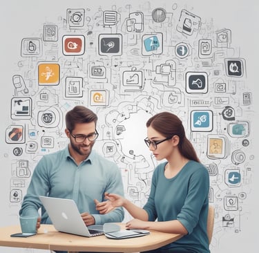 A beauty product display featuring a bottle and box of eye rescue cream. The scene is set against a neutral background with soft, warm lighting. Surrounding the product are decorative items, including white flowers, a stack of books with fashion-oriented titles, a pearl necklace, and cosmetic items, creating a luxurious and elegant atmosphere.