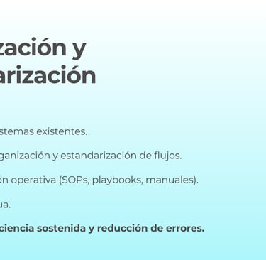 Optimización y Estandarización