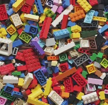 Picture of assorted lego bricks