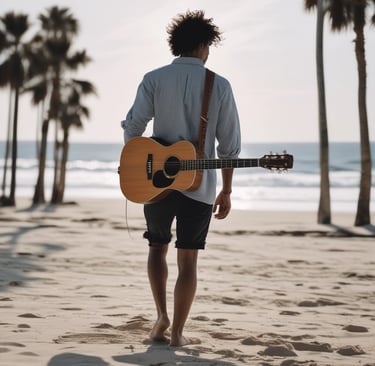 A car dashboard displaying a digital screen with music playing. The screen shows a song by an artist, with album art clearly visible. The surrounding dashboard is dimly lit, and the ambient light outside the car is low, giving a nighttime feel.