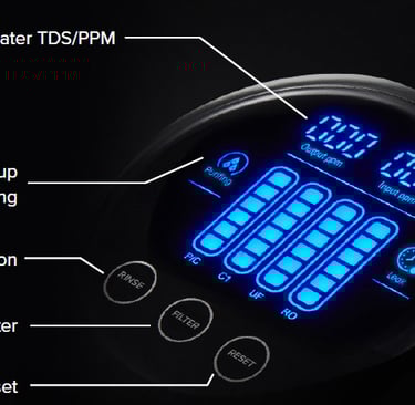 a clock with a blue led display showing the time