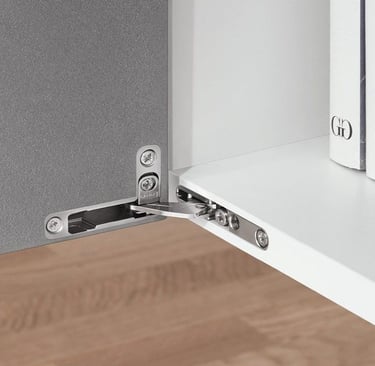 Invisible Air hinge installed in a modern modular cabinet by SR Enterprises