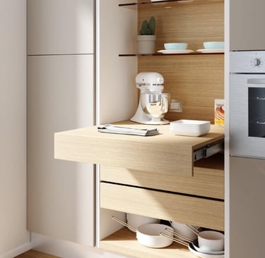 Smart Storage Foldable Table by Atim in modern kitchen