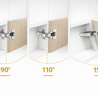 cabinet hinge opening angles 90 110 155 degrees