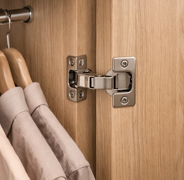 wardrobe cabinet hinge installation