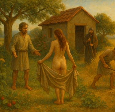 Naked in a field