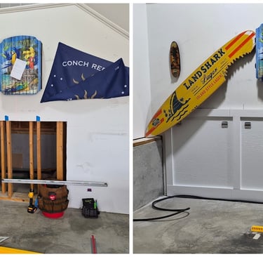 Before and after of crawl space access 