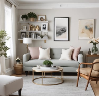 a room with a desk, chairs and a computer