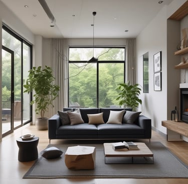 Bright living room with modern inventory
