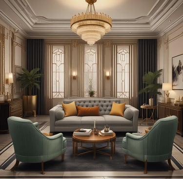 a piece of paper that says art deco on it