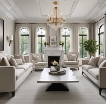 Ornate staircase viewed from above