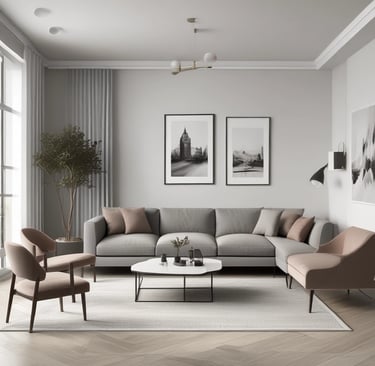 Bright living room with modern inventory