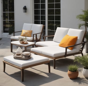 white and brown wooden frame