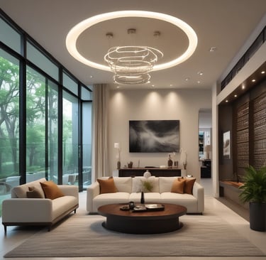 Bright living room with modern inventory