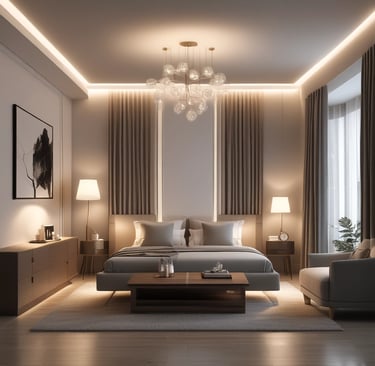 white uplight chandelier