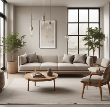 a waterfall with a bridge and plants