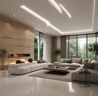 Bright living room with modern inventory