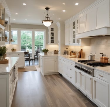 organized plate in kitchen cupboard
