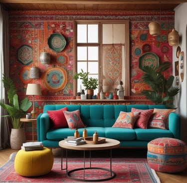 a room with a bunch of tables and chairs