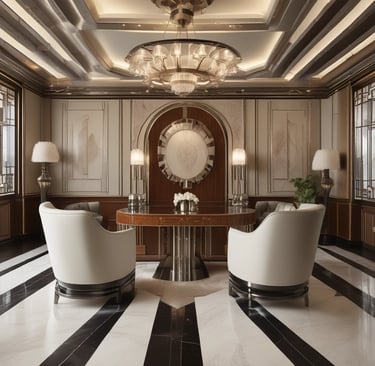 a large mirror with a clock on top of it