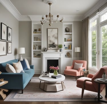 a table with four chairs and a book on top of it