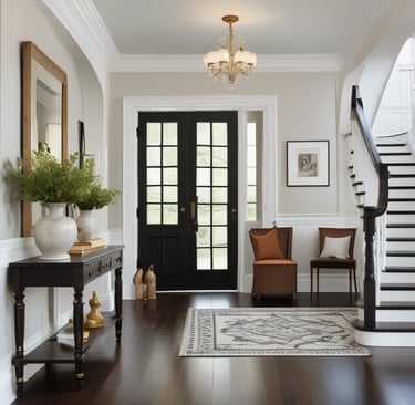 brown wooden coffee table near white wooden door