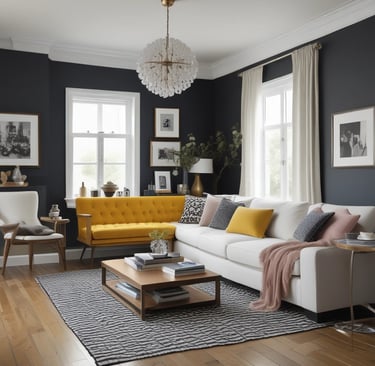 Bright living room with modern inventory