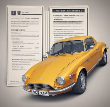 A cash payment being exchanged for a used car.