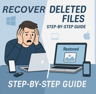 a man sitting at a desk with a laptop and a laptop