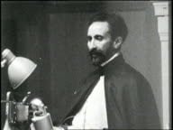 Haile Selassie speaks to the League of Nations